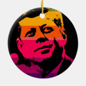 Pop Art Jack JFK John F. Kennedy Keramik Ornament (Hinten)