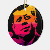 Pop Art Jack JFK John F. Kennedy Keramik Ornament (Links)