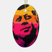Pop Art Jack JFK John F. Kennedy Keramik Ornament (Links)