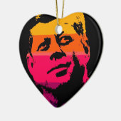 Pop Art Jack JFK John F. Kennedy Keramikornament (Links)
