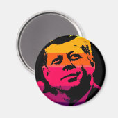Pop Art Jack JFK John F. Kennedy Magnet (Vorderseite/Rückseite)