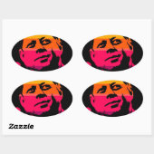 Pop Art Jack JFK John F. Kennedy Ovaler Aufkleber (Blatt)