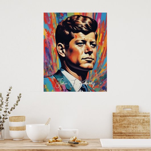 Pop Art Jack JFK John F. Kennedy Poster (Küche)