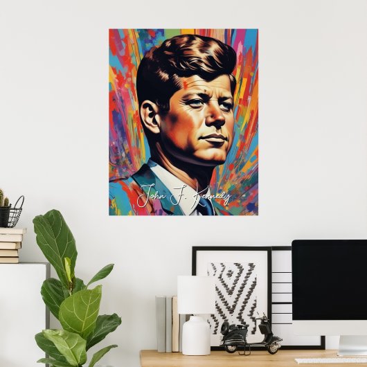 Pop Art Jack JFK John F. Kennedy Poster (Heimbüro)