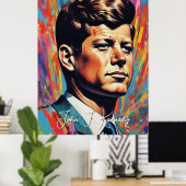 Pop Art Jack JFK John F. Kennedy Poster (Heimbüro)