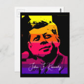 Pop Art Jack JFK John F. Kennedy Postkarte (Vorne/Hinten)
