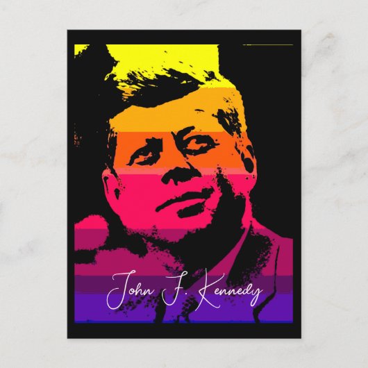 Pop Art Jack JFK John F. Kennedy Postkarte (Vorderseite)