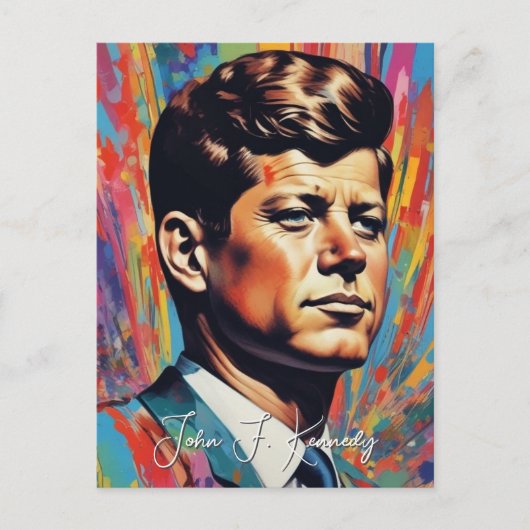 Pop Art Jack JFK John F. Kennedy Postkarte (Vorderseite)