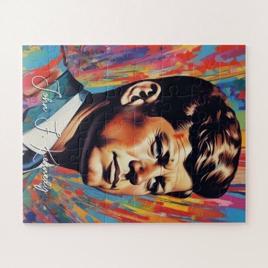 Pop Art Jack JFK John F. Kennedy Puzzle (Horizontal)