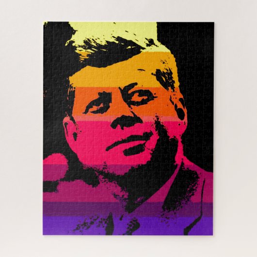Pop Art Jack JFK John F. Kennedy Puzzle (Vertikal)