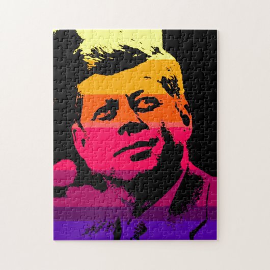 Pop Art Jack JFK John F. Kennedy Puzzle (Vertikal)