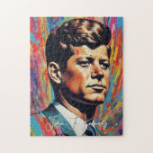 Pop Art Jack JFK John F. Kennedy Puzzle (Vertikal)