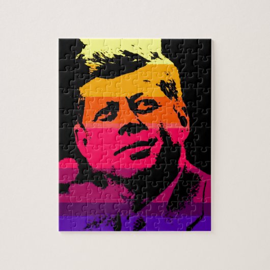 Pop Art Jack JFK John F. Kennedy Puzzle (Vertikal)