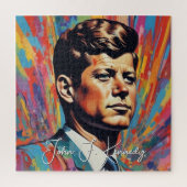 Pop Art Jack JFK John F. Kennedy Puzzle (Vertikal)