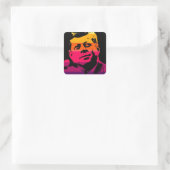 Pop Art Jack JFK John F. Kennedy Quadratischer Aufkleber (Tasche)