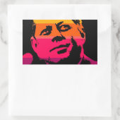 Pop Art Jack JFK John F. Kennedy Rechteckiger Aufkleber (Tasche)