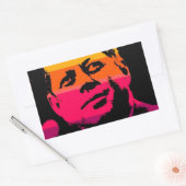 Pop Art Jack JFK John F. Kennedy Rechteckiger Aufkleber (Umschlag)