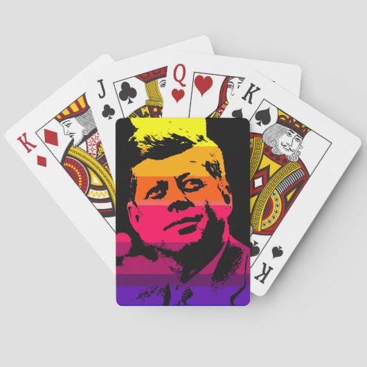 Pop Art Jack JFK John F. Kennedy Spielkarten (Rückseite)