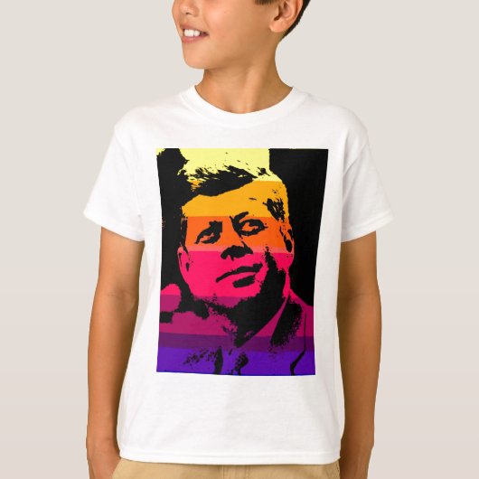 Pop Art Jack JFK John F. Kennedy T-Shirt (Vorderseite)