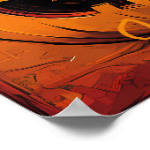 Pop Art Jack-o'-Lantern Grid Halloween Poster (Ecke)