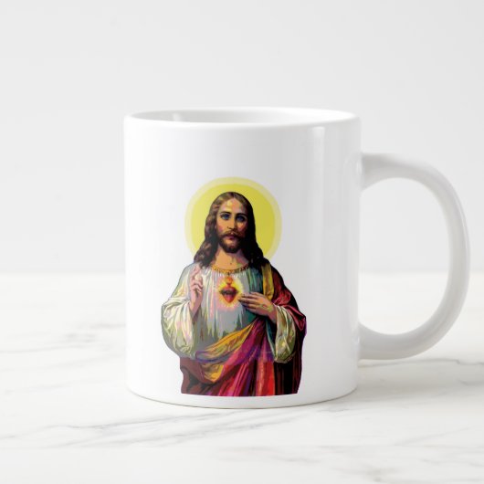 Pop Art Jesus Christus Jumbo-Tasse (Rechts)