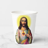 Pop Art Jesus Christus Pappbecher (Rückseite)