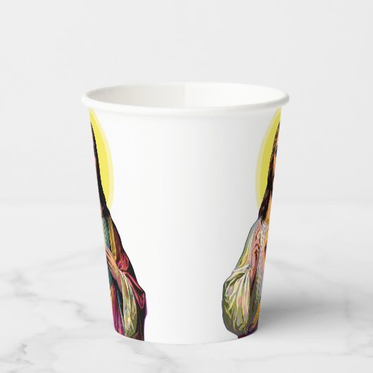 Pop Art Jesus Christus Pappbecher (Links)