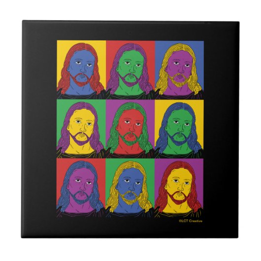 Pop Art Jesus Fliese (Vorderseite)