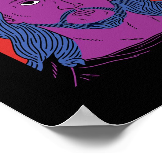 Pop Art Jesus Poster (Ecke)