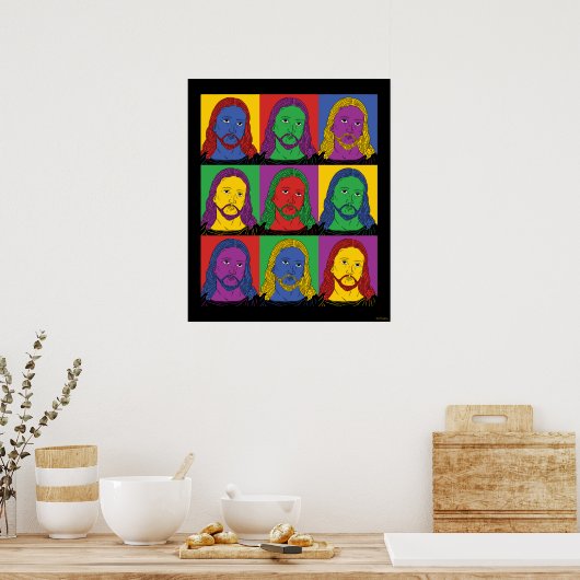 Pop Art Jesus Poster (Küche)