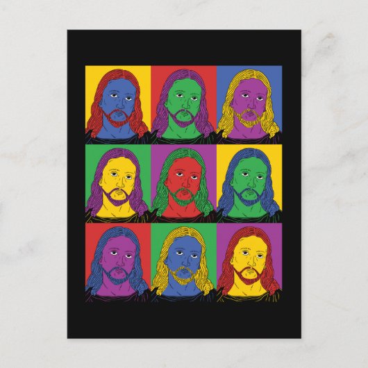 Pop Art Jesus Postkarte (Vorderseite)