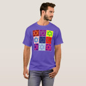 POP ART JEWISH STARS - HANUKAH GIFTS - ISRAEL JETZ T-Shirt (Vorne ganz)