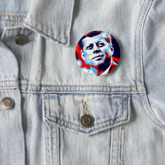 Pop Art JFK John F. Kennedy Red Blue Button (Beispiel)