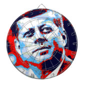 Pop Art JFK John F. Kennedy Red Blue Dartscheibe (vorne)