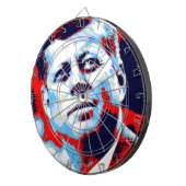 Pop Art JFK John F. Kennedy Red Blue Dartscheibe (Vorderseite rechts)