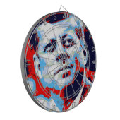 Pop Art JFK John F. Kennedy Red Blue Dartscheibe (Vorderseite Links)