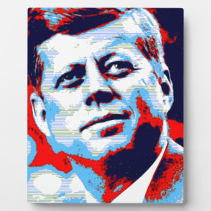 Pop Art JFK John F. Kennedy Red Blue Fotoplatte