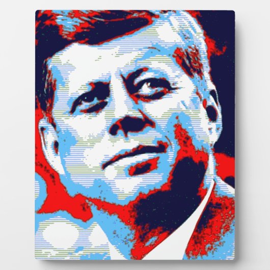 Pop Art JFK John F. Kennedy Red Blue Fotoplatte (Vorderseite)