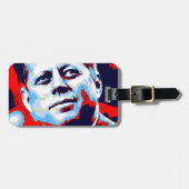 Pop Art JFK John F. Kennedy Red Blue Gepäckanhänger (Vorderseite horizontal)