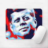 Pop Art JFK John F. Kennedy Red Blue Mousepad (Mit Mouse)