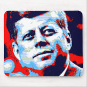 Pop Art JFK John F. Kennedy Red Blue Mousepad (Vorne)