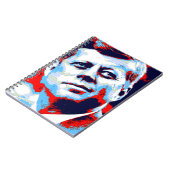 Pop Art JFK John F. Kennedy Red Blue Notizblock (Linke Seite)
