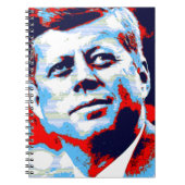 Pop Art JFK John F. Kennedy Red Blue Notizblock (Vorderseite)