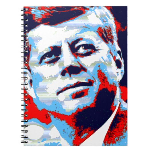 Pop Art JFK John F. Kennedy Red Blue Notizblock (Vorderseite)