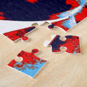 Pop Art JFK John F. Kennedy Red Blue Puzzle (Seite)
