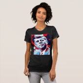 Pop Art JFK John F. Kennedy Red Blue T-Shirt (Vorne ganz)