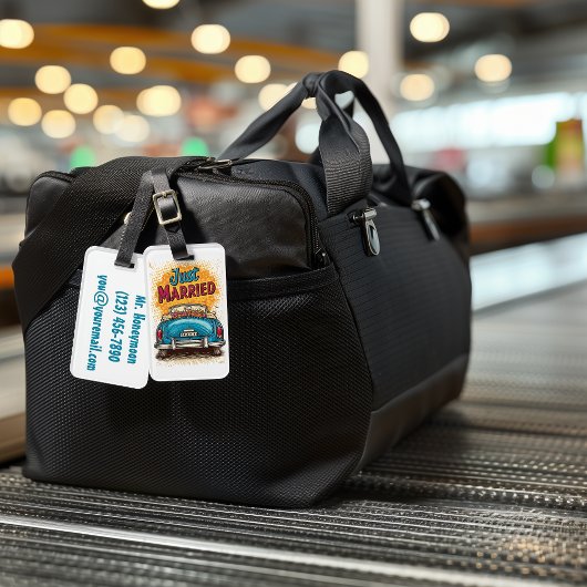 Pop Art Just Married Gepäckanhänger