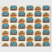 Pop Art Just Married Geschenkpapier (Flach)