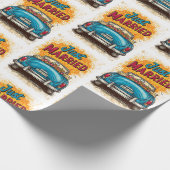 Pop Art Just Married Geschenkpapier (Ecke)