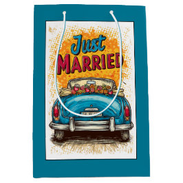 Pop Art Just Married Mittlere Geschenktüte